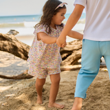 Minnow Girls Orchid Floral Flutter Sleeve Tank Set