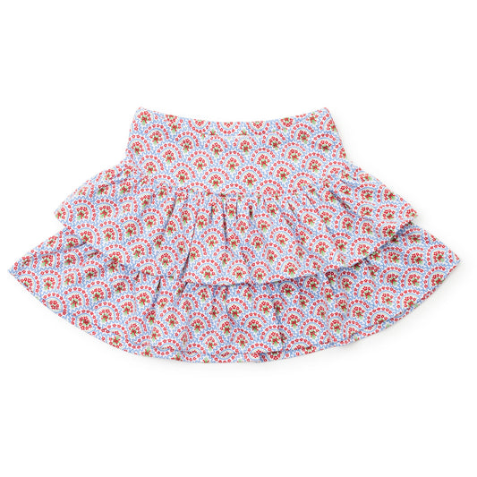 Maggie Girls' Tiered Skirt - Bunting Floral