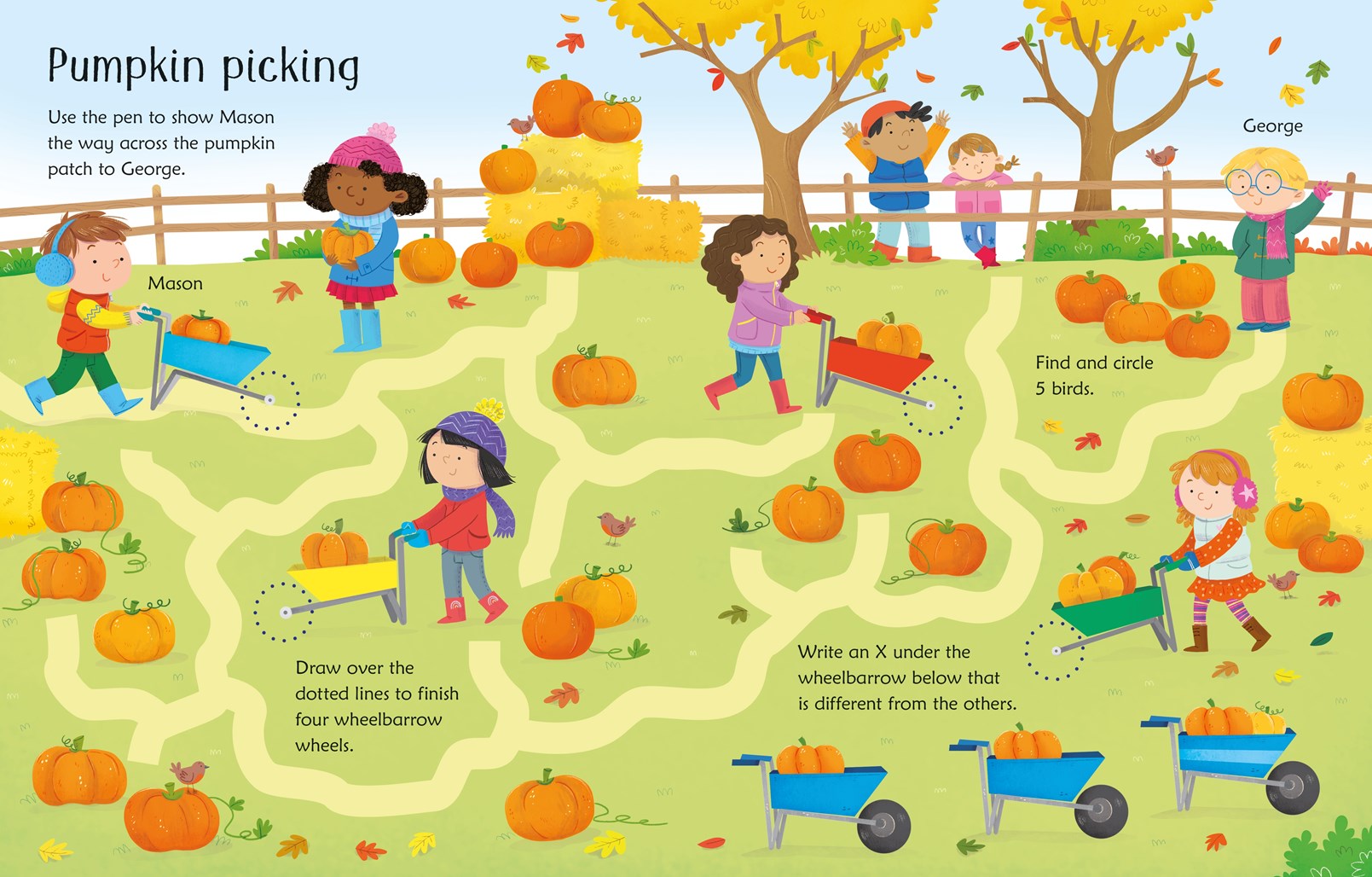 Usborne Books Wipe-Clean Fall Activites