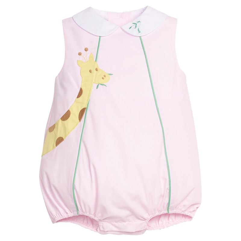 Little English Apron Bubble- Pink Giraffe