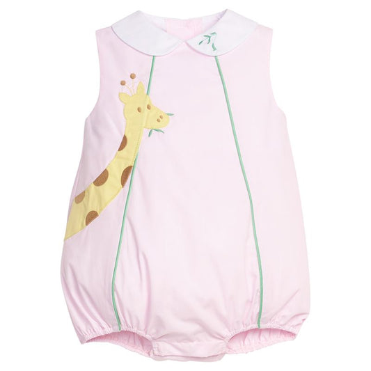 Little English Apron Bubble- Pink Giraffe