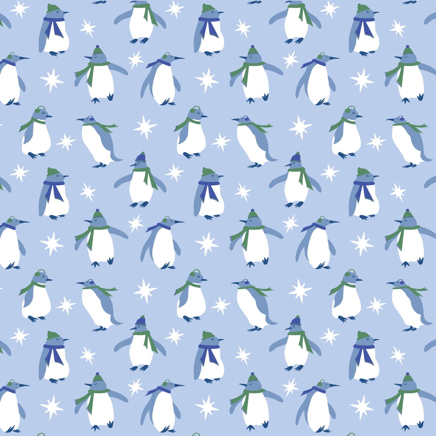 Jack Boys' Pajama Pant Set - Penguin Party Blue