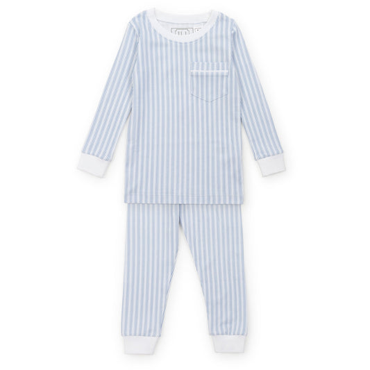 Lila and Hayes Bradford Boys' Pajama Pant Set - Stripes in Blue