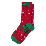GOAT USA Christmas Tree Fuzzy Socks- Red