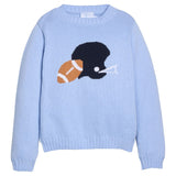 Little English Intarsia Sweater- Football Helmet