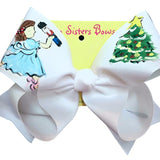 Two Sisters Bows White Clara Nutcracker Large Bow