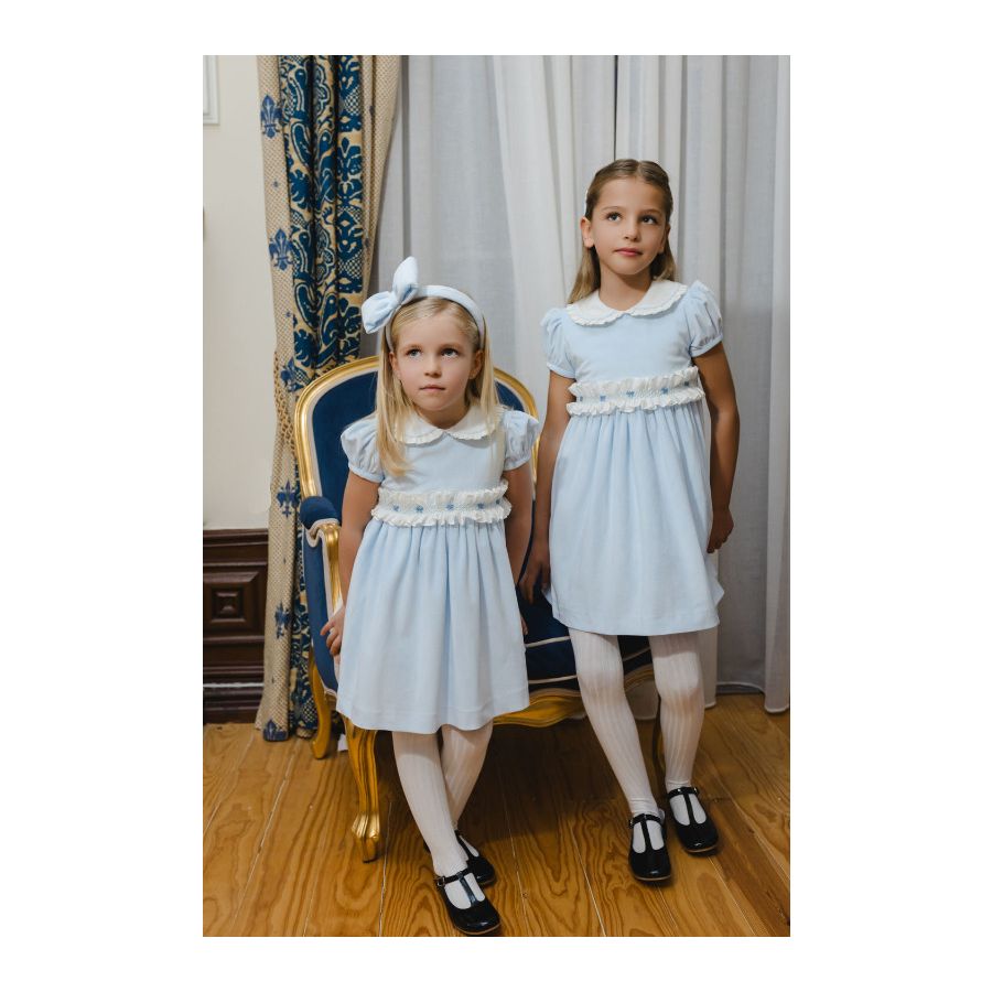 Sal and Pimenta Pastel Blue Velvet Dress