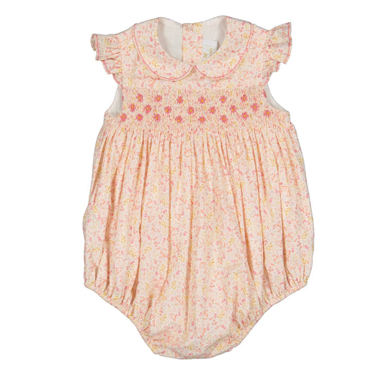 Antionette Paris Cosmos Pink Floral Smocked Bubble