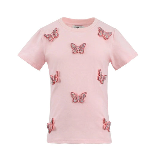 Lola and the Boys Crystal Butterfly T-Shirt