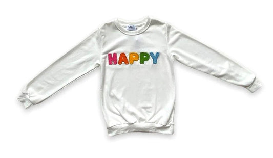 Lola and the Boys Happy Crystal Sweatshirt