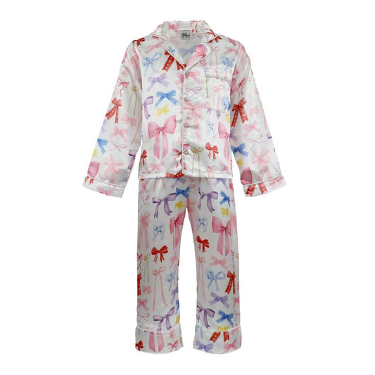 Lola and the Boys Cutie Bow Silky Pant Set