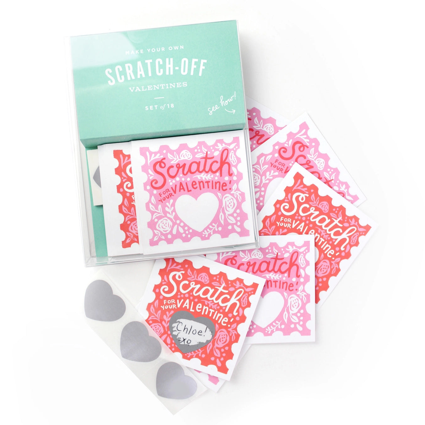 Inklings Paperie Scratch-A-Sketch Scratch Off Valentines