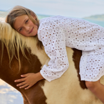 Minnow Girls White Embroidered Coverup