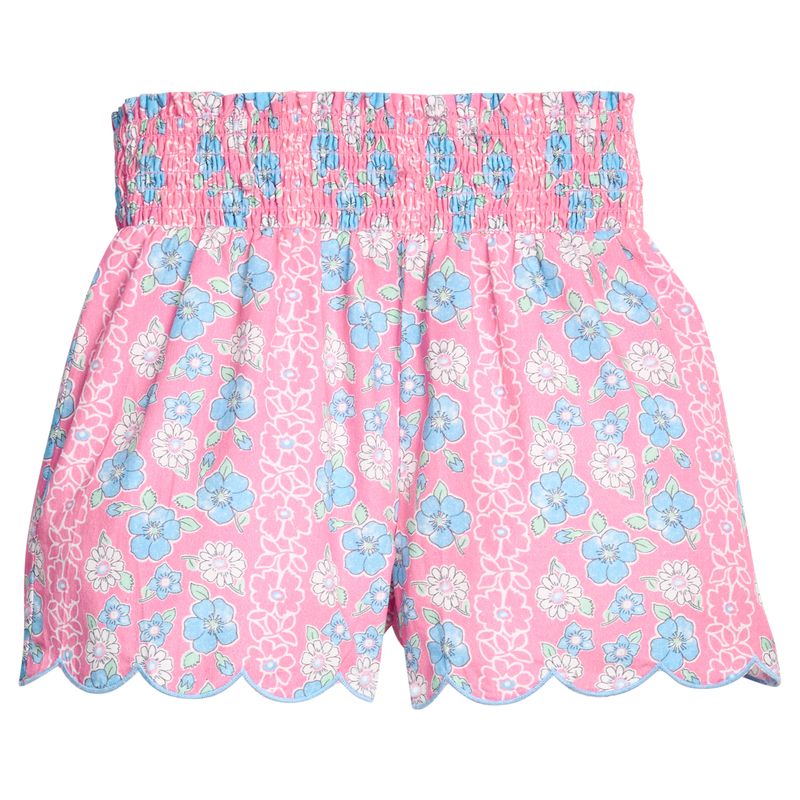 Bisby Shirred Shorts- Spring Marguerite Floral