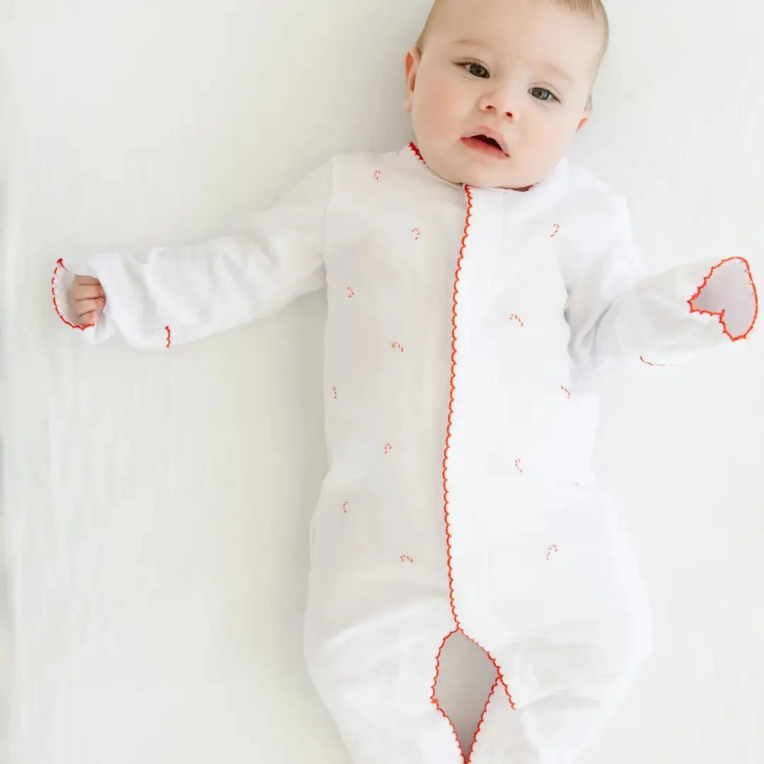 Winn and William Candy Cane Footie