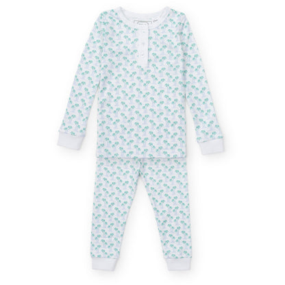 Lila and Hayes Jack Boys' Pajama Pant Set - Palm Tree Isle Blue