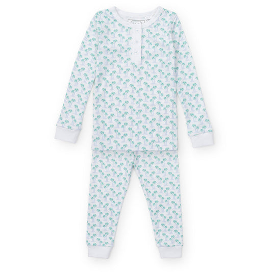 Lila and Hayes Jack Boys' Pajama Pant Set - Palm Tree Isle Blue