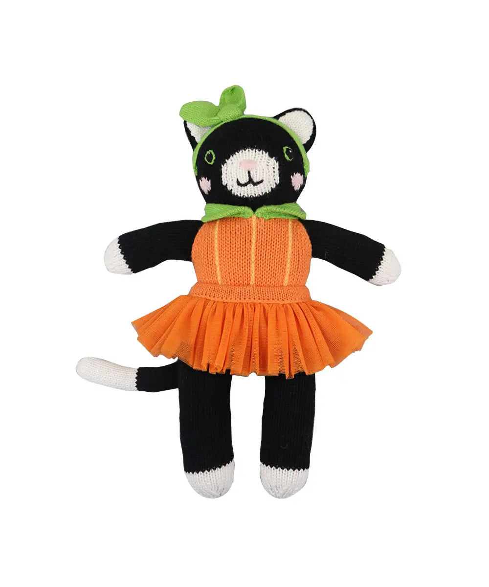 Zubels Pumpkin Kitty Knit Doll