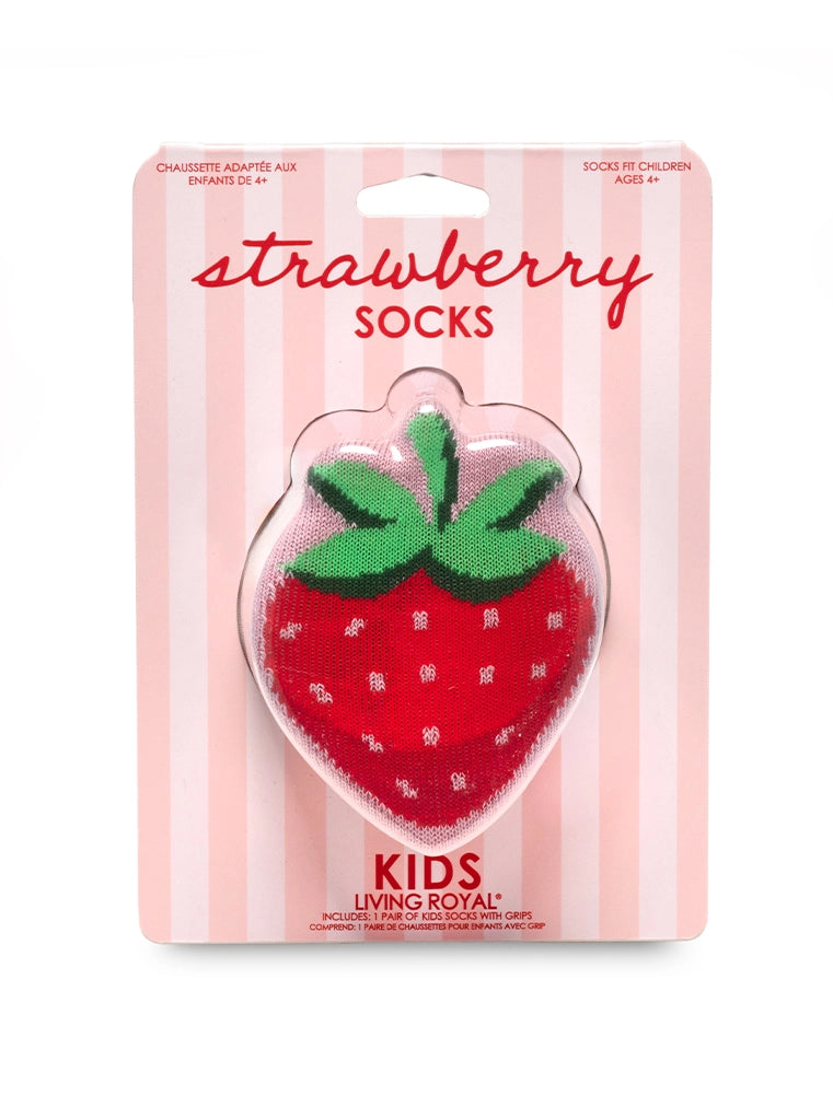 Living Royal Strawberry 3D Packaged Crew Socks