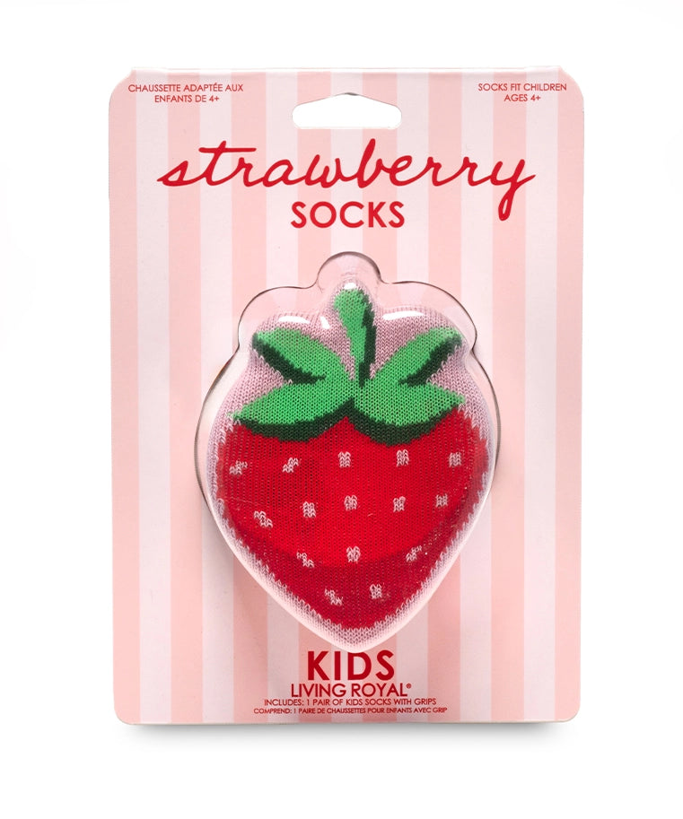 Living Royal Strawberry 3D Packaged Crew Socks
