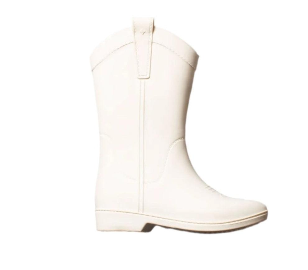 Dakota Ridge Bone White Kid's All Weather Rubber Cowboy Boots