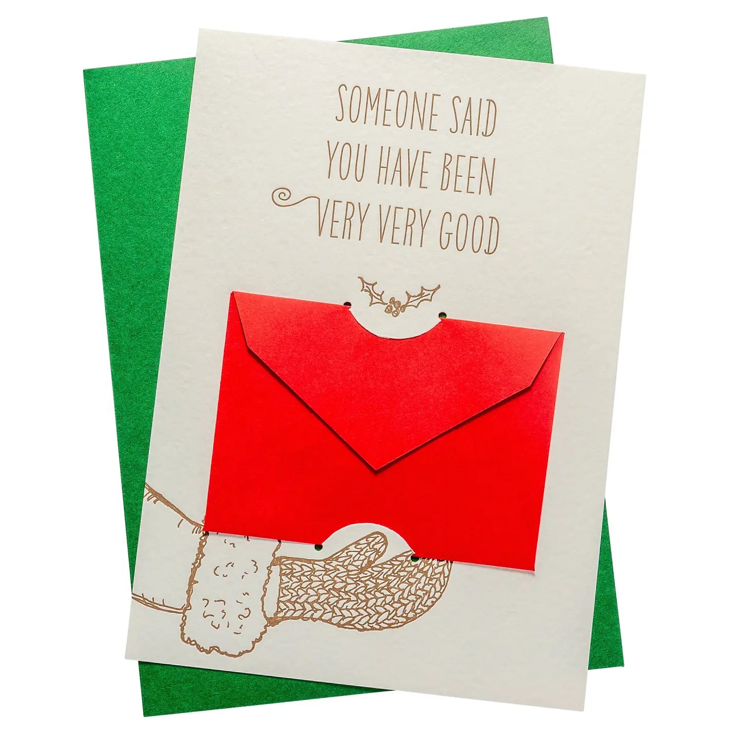 Letterpress Very Good Gift Card Holder