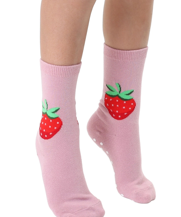 Strawberry 3D Packaged Crew Socks