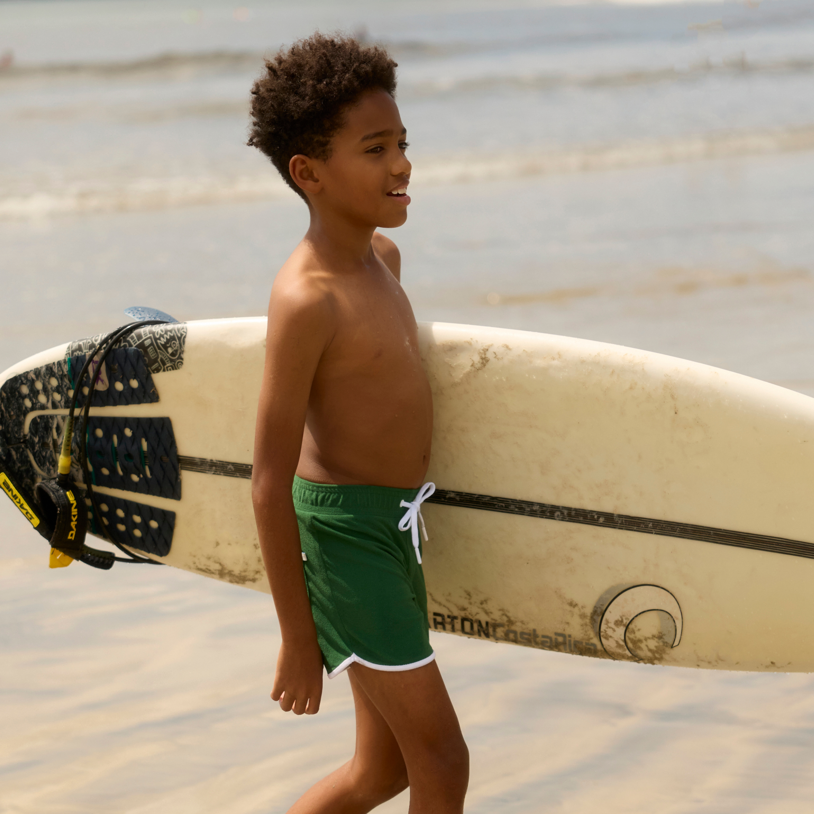 Boys Palma Green Terry Boardie