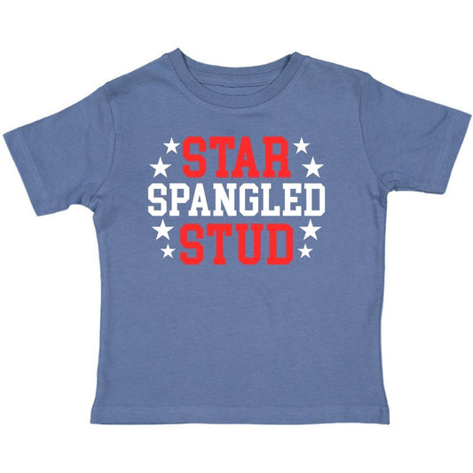 Sweet Wink Star Spangled Stud Short Sleeve T-Shirt - Indigo