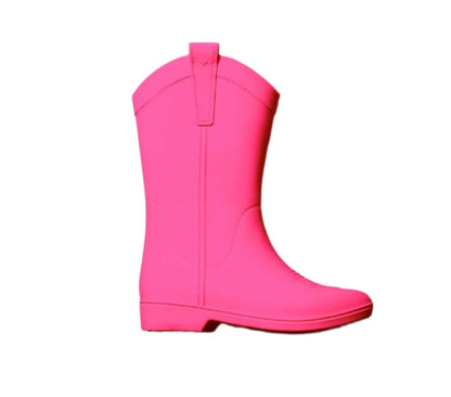 Dakota Ridge Atomic Pink Kid's All Weather Rubber Cowboy Boots