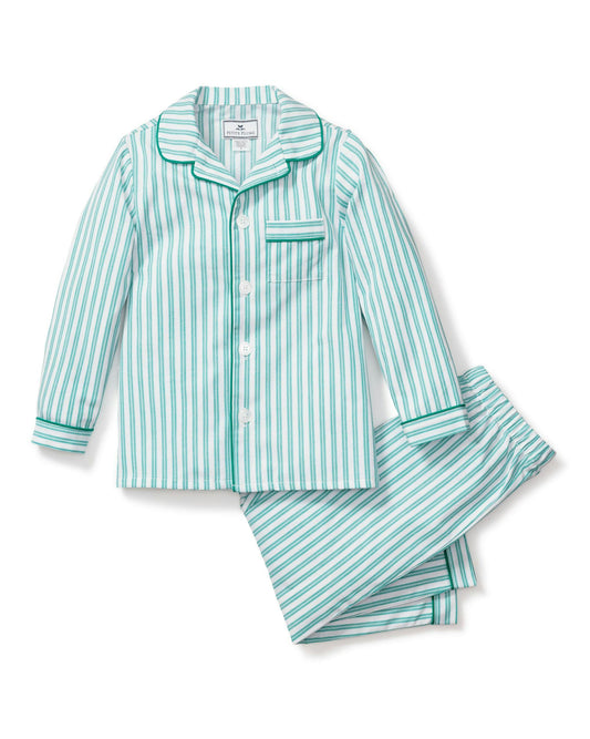 Petite Plume Emerald Ticking Pajama Set