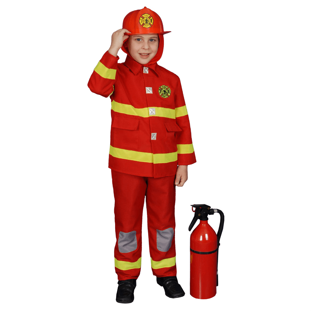 Dress Up America Red Firefighter Costume - Kids