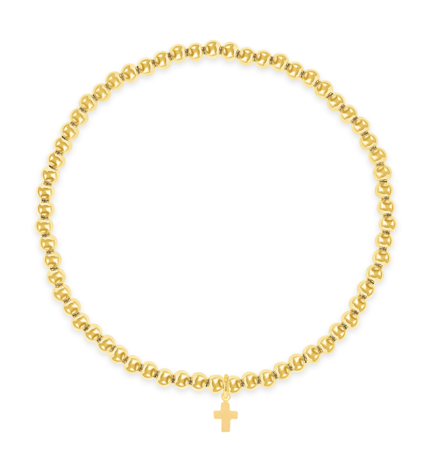 LeMel Kid Stretch Bracelet with Cross Charm