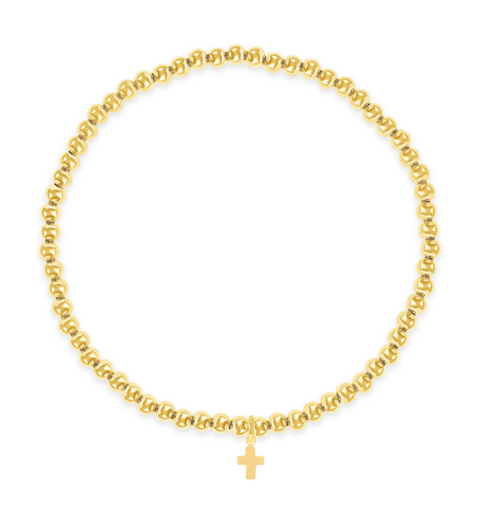 LeMel Kid Stretch Bracelet with Cross Charm