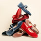 Classic Velvet Mary Janes in Red