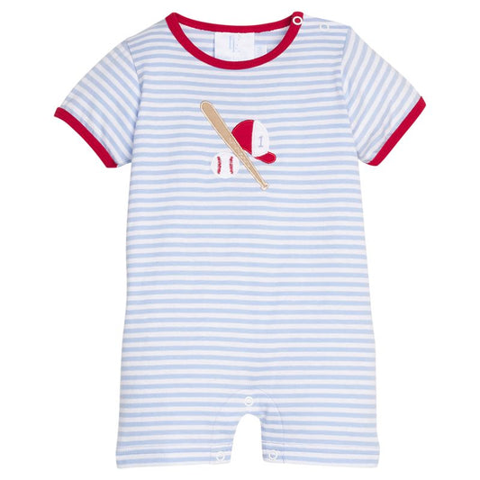 Little English Applique Romper- Baseball