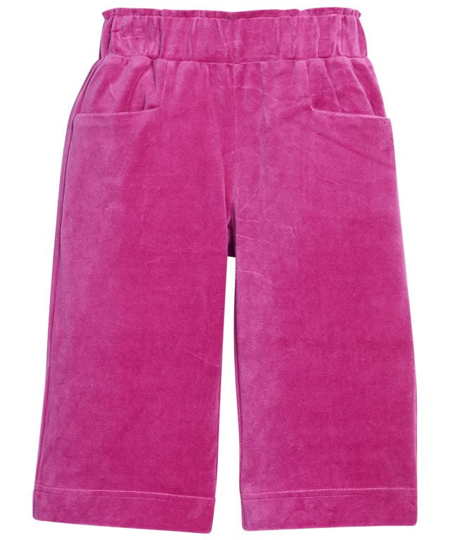 Bisby Palazzo Pants- Magenta Velour