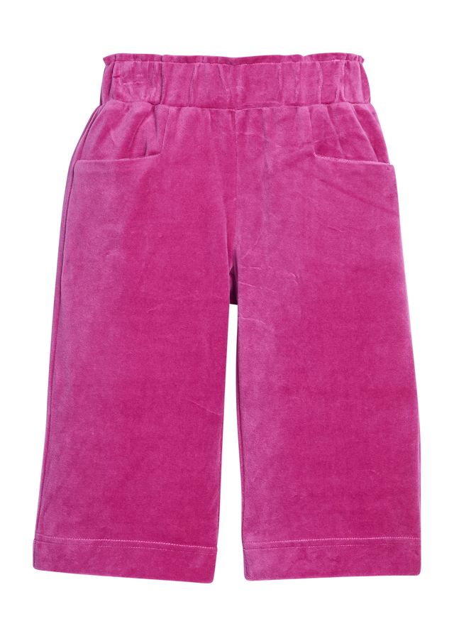 Bisby Palazzo Pants- Magenta Velour
