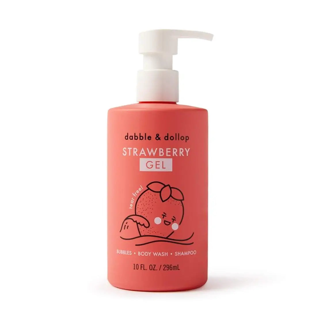 Dabble & Dollop Tear-Free Shampoo, Body Wash & Bubbles- Strawberry