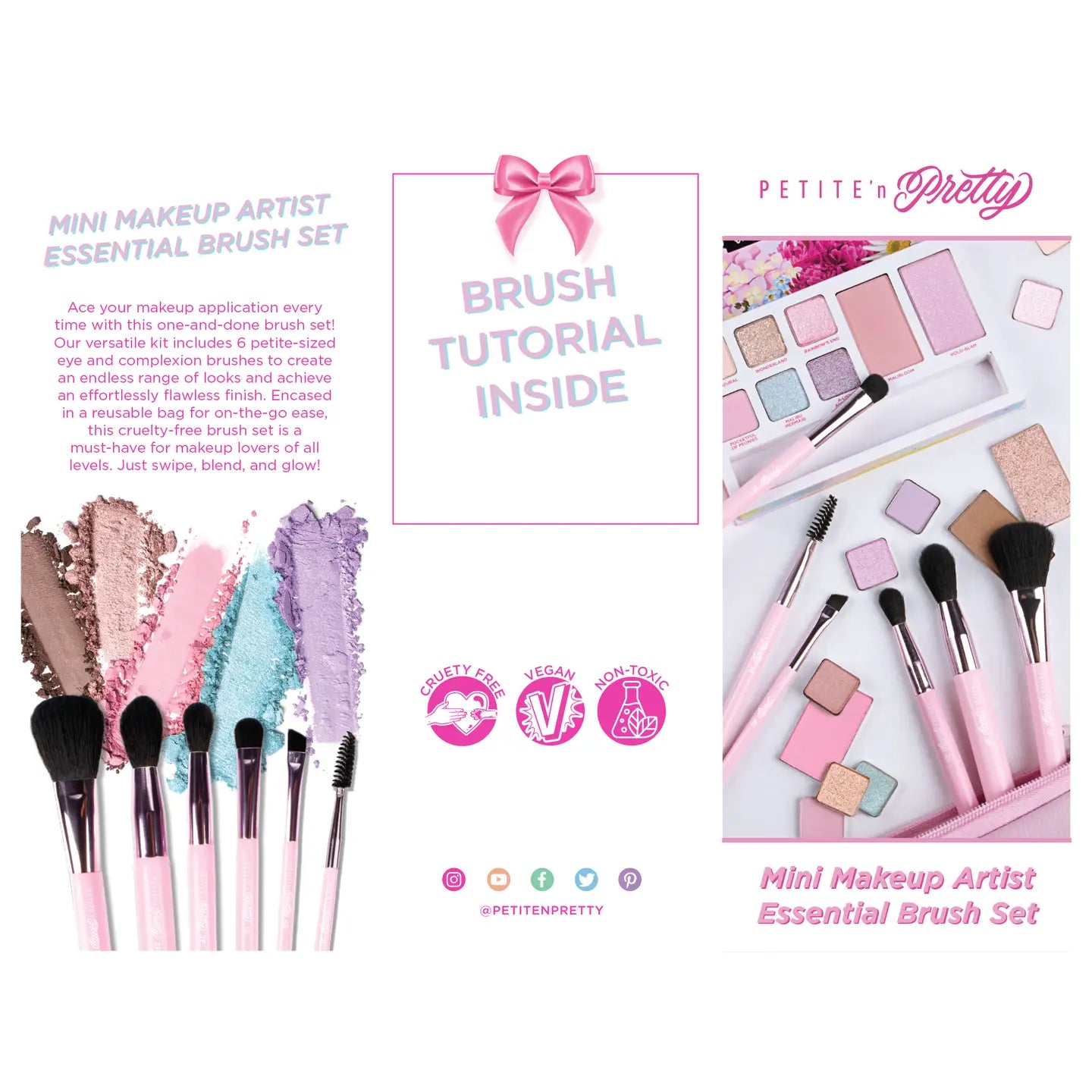 Petite n' Pretty Mini Tween Makeup Artist Essential Brush Set