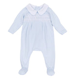 Magnolia Baby Little Brother Smocked Footie