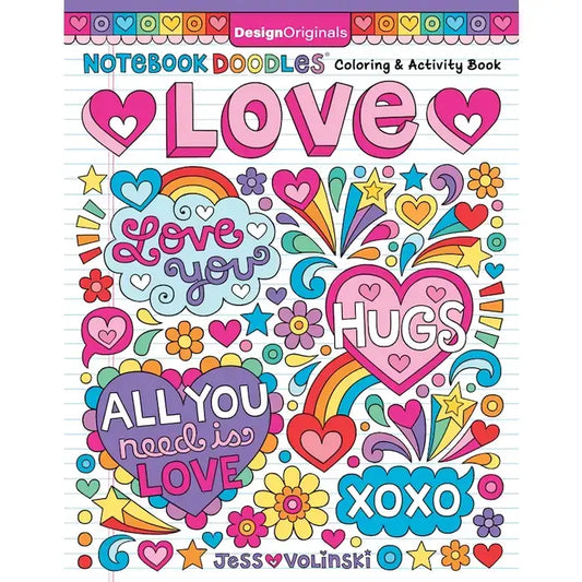 Coloring Book Notebook Doodles - Love
