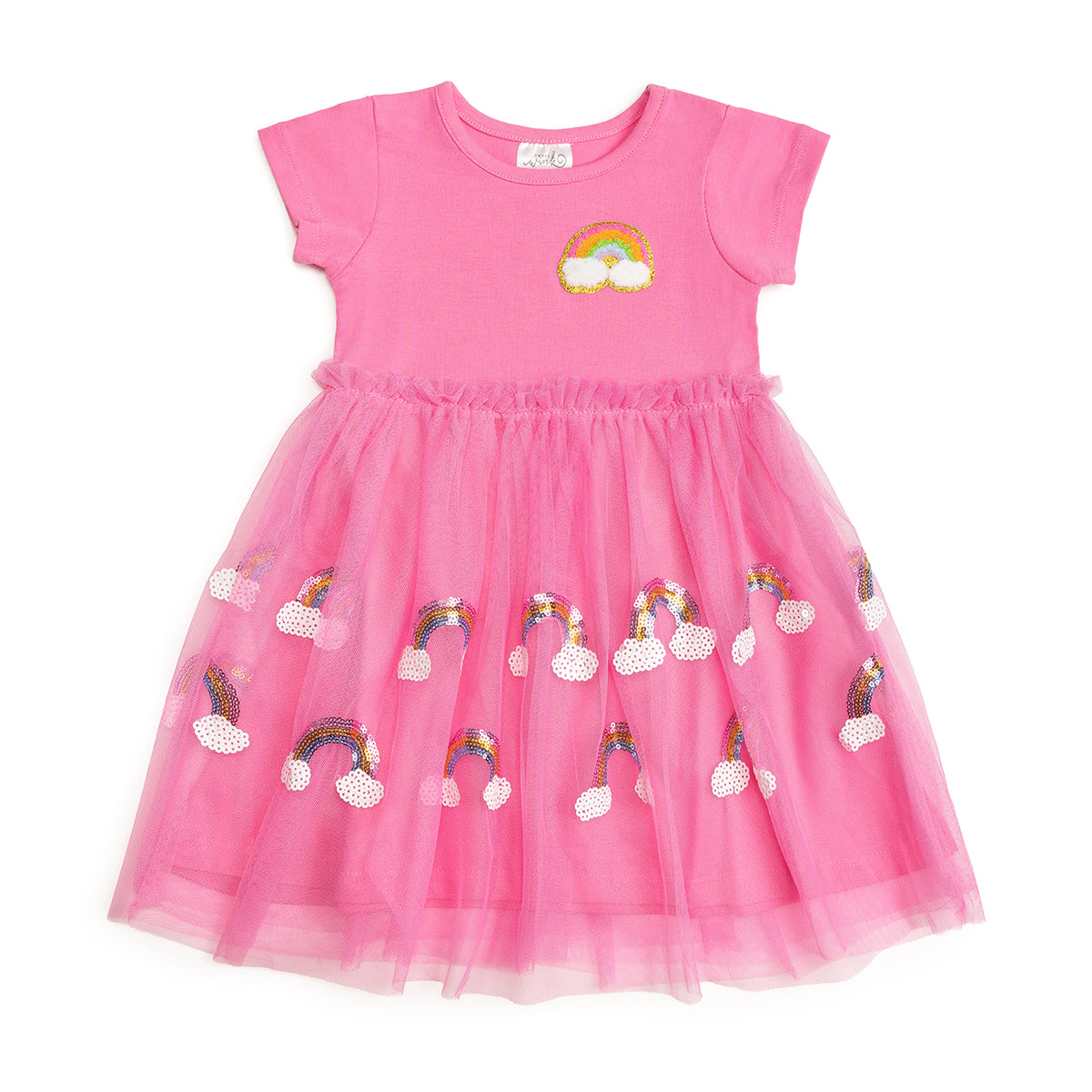 Sweet Wink Magical Rainbow Short Sleeve Tutu Dress