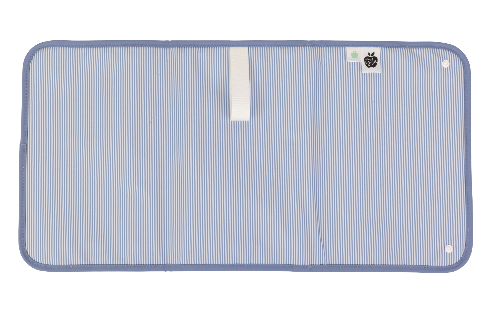 Apple of My Isla The Changing Pad- Navy Mini Stripe 