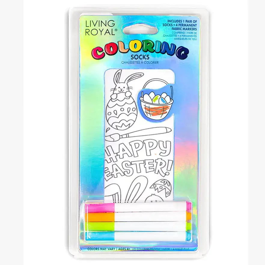 Living Royal Happy Easter Socks- DIY Coloring Kit