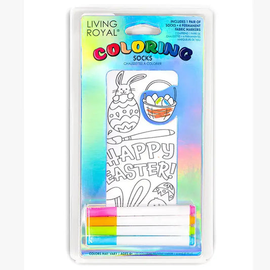 Living Royal Happy Easter Socks- DIY Coloring Kit