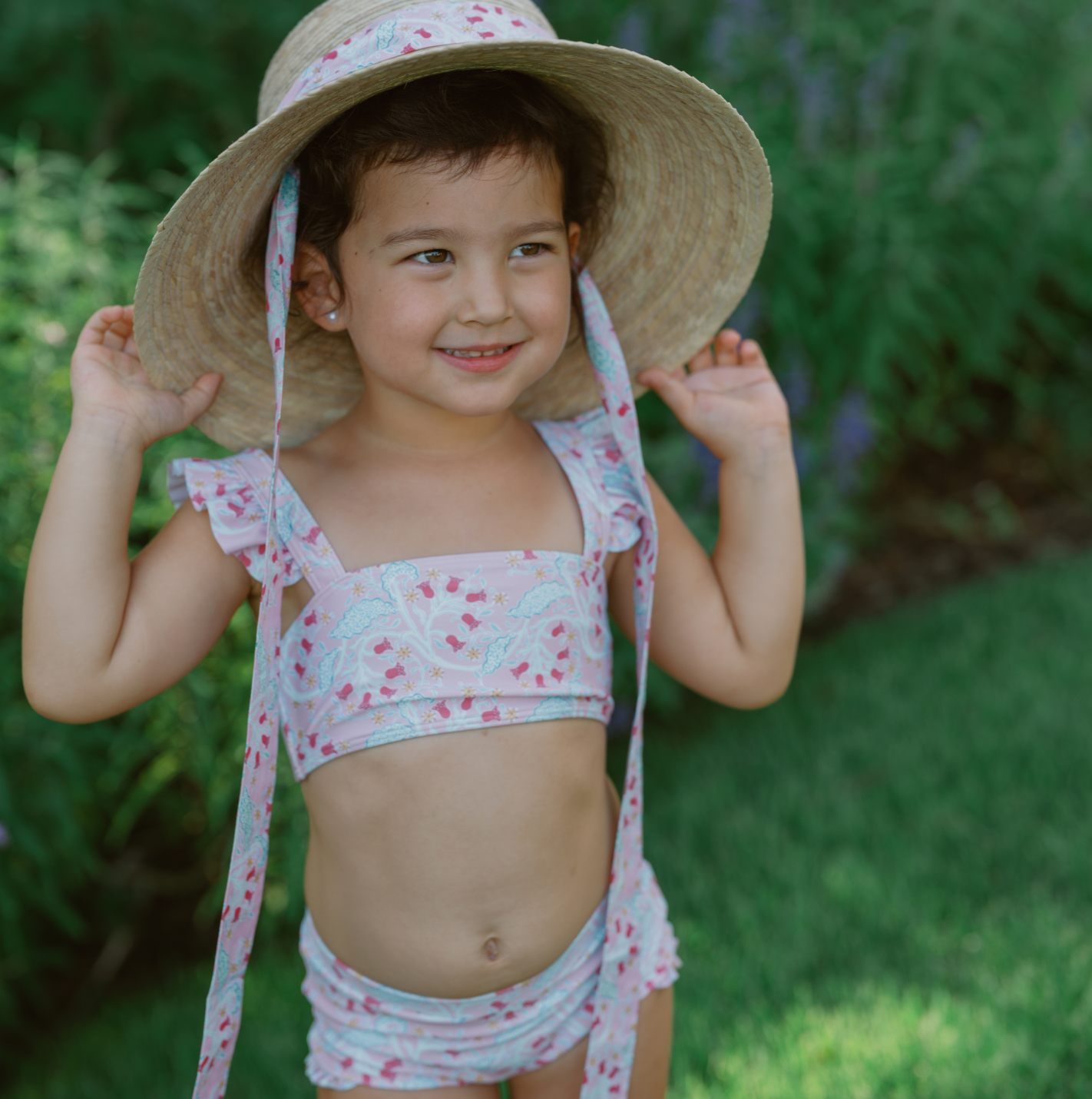 Minnow Girls Bluebells Bandeau Bikini and Swim Shorts