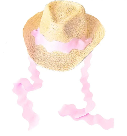 Bits and Bows Pink Girl's Coastal Cowgirl Hat
