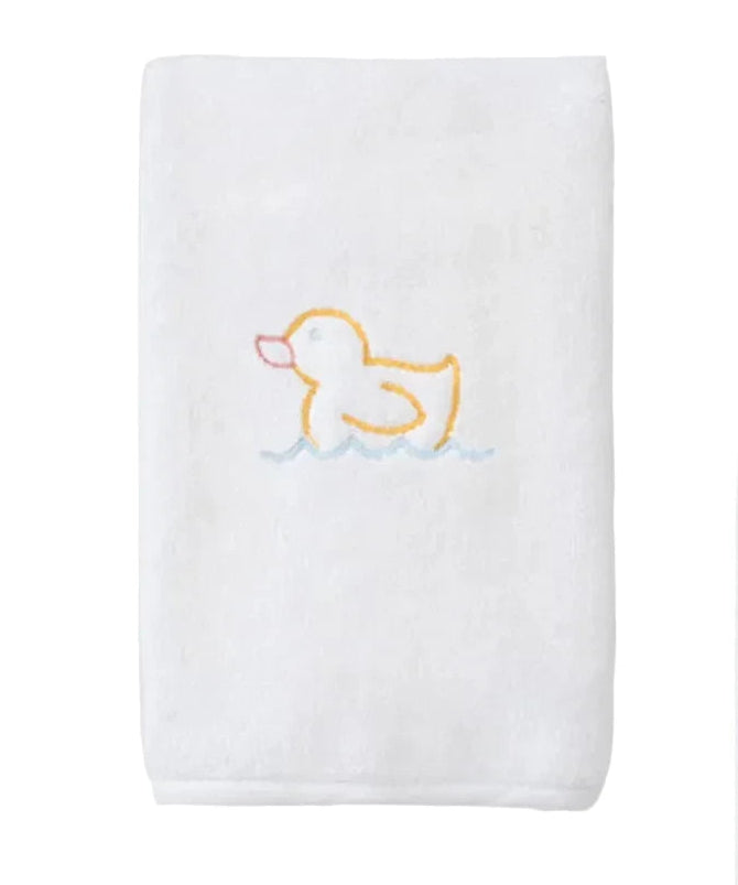Weezie Burp Cloth- White with Duck Icon (Pair)
