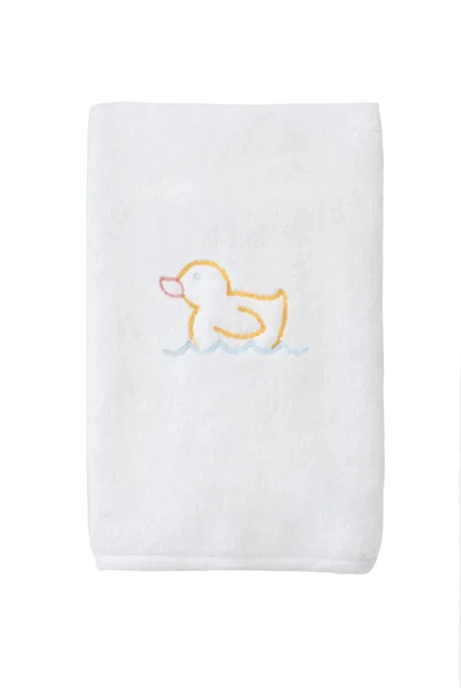 Weezie Burp Cloth- White with Duck Icon (Pair)